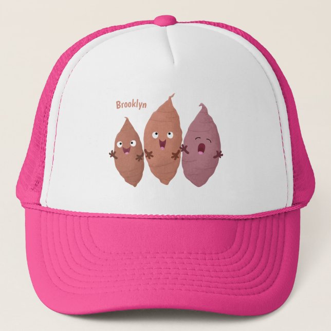Casquette Cute chantant des patates douces caricaturales lég (Devant)