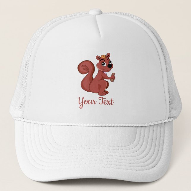 Casquette Cute écureuil en dessin animé avec un chapeau de c (Devant)