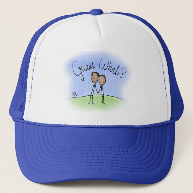 Casquette Cute Gay Couple Devinez Quoi (Devant)