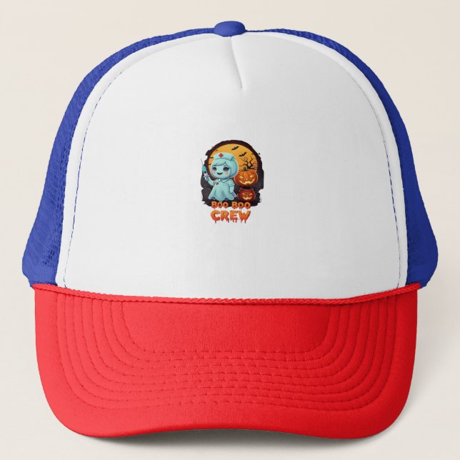 Casquette Cute Ghost Nurse - Boo Boo Crew Halloween Fun Clas (Devant)