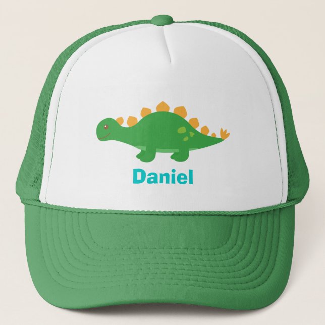 Casquette Cute Green Stegosaurus Dinosaur pour (Devant)