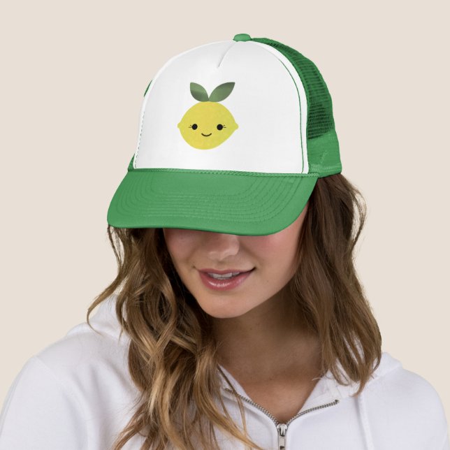 Casquette Cute Kawaii Lemon (En situation)