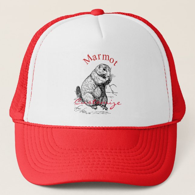 Casquette Cute Marmot Animal Thunder_Cove (Devant)
