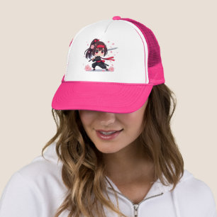 Casquette Cute ninja guerrière fille en fleur
