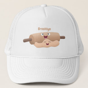 Casquette Cute rolling pin and dough pastry baking cartoon 