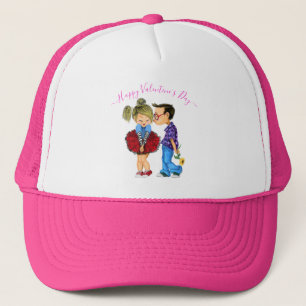 Casquette Cute Romantic Couple Love - Valentine's Day Kiss