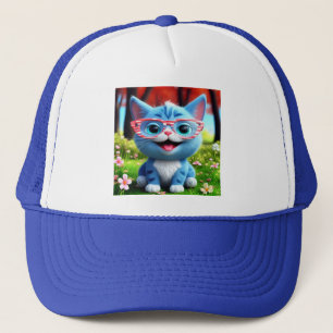 Casquette Cute souriant bleu Kitten-55665