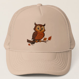 Casquette Cute, vintage whimsical fall/autumn owl