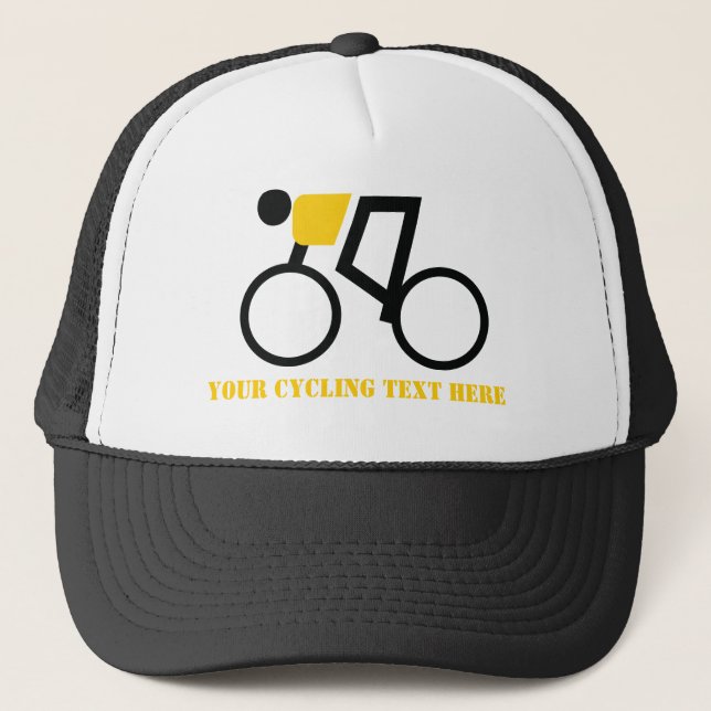 Casquette Cycliste à vélo sur mesure (Devant)