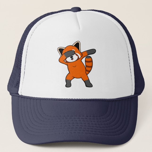 Casquette Dabbing Red Panda Cute Pet Animal Pandas Lover Gra (Devant)