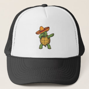 Casquette Dabbing Turtle Sombrero Vintage Vector Design_1