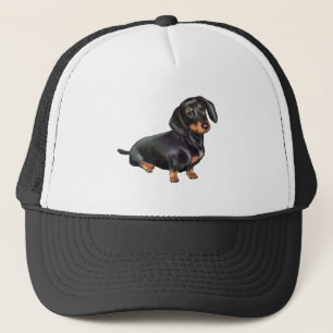 Casquette Dachshund (A) - Noir et feu