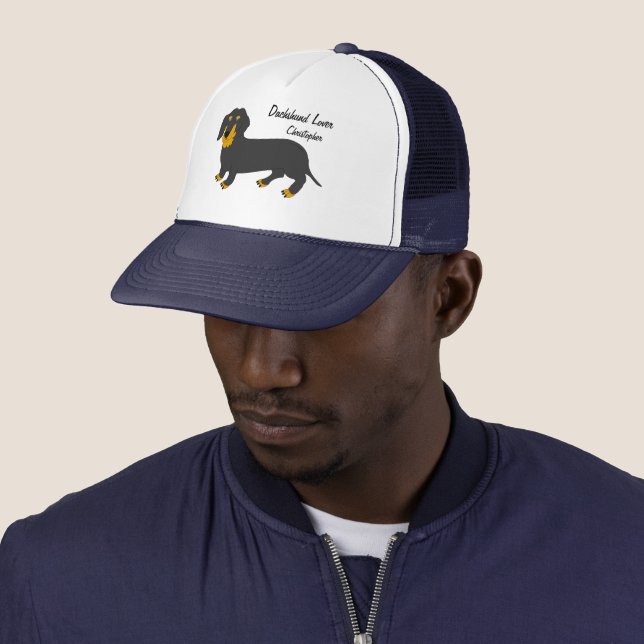 Casquette Dachshund Design personnalisé (En situation)