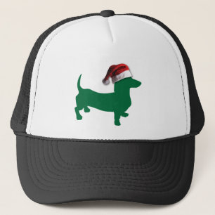 Casquette Dachshunds avec chapeaux de Noël