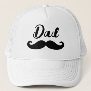 Casquette Dad black handlebar moustache