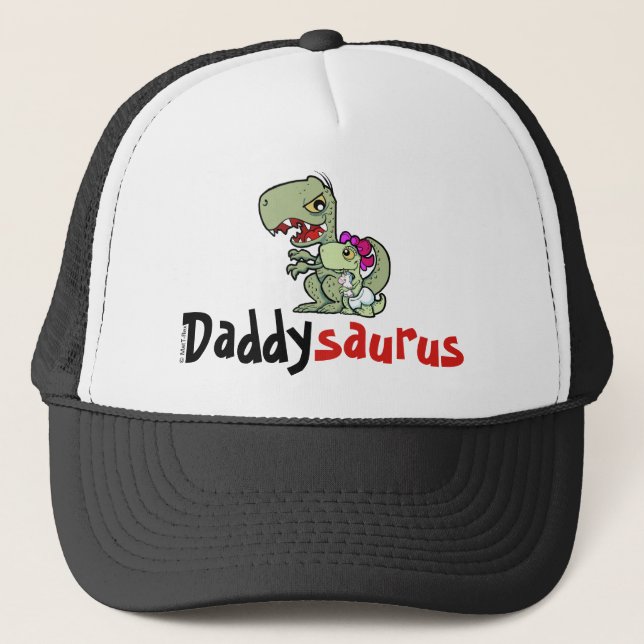 Casquette Daddysaurus T-Rex Baby Girl Père (Devant)