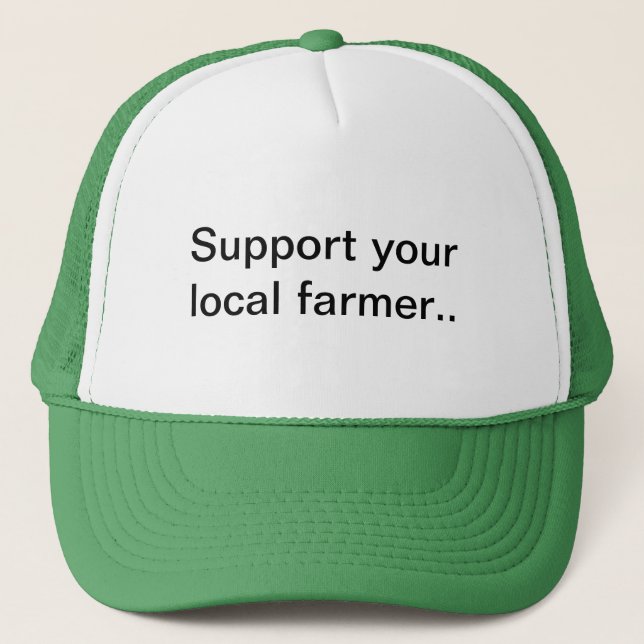 Casquette d'agriculteur, ferme, cultivant, appui (Devant)