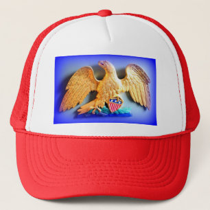 casquette d'aigle rouge blanc et bleu patriotique
