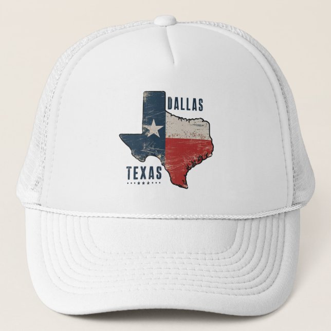 Casquette Dallas Texas State Map Indicateur (Devant)