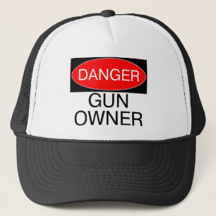 Casquette Danger - Propriétaire d'arme à feu T-Shirt Drôle M