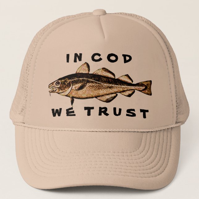 Casquette Dans la morue nous faisons confiance (Devant)