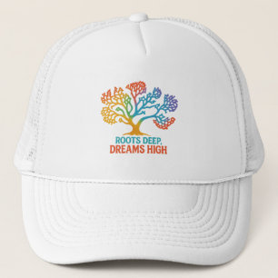 Casquette d'arbre arc-en-ciel d'art de la nature i