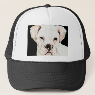 Casquette d'art de chien "de boxeur blanc"