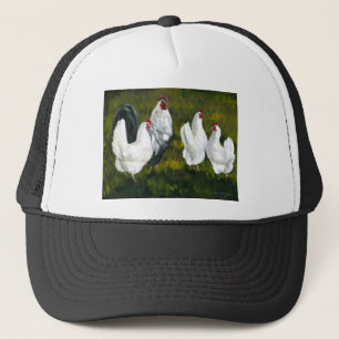 Casquette d'art de "coq et de poules"