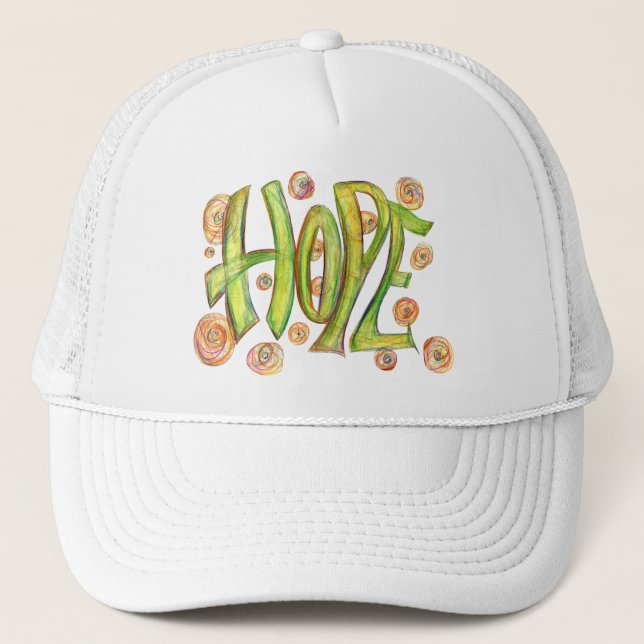 Casquette d'art inspiré Word Hope (Devant)