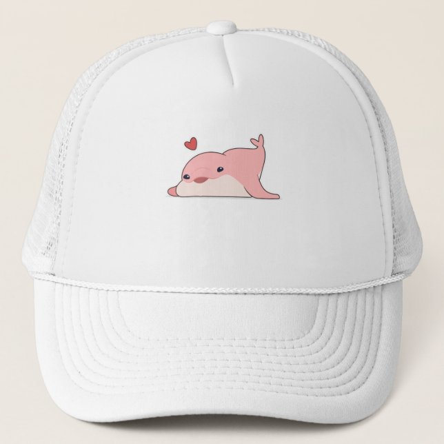 Casquette Dauphin à l'amour avec le coeur (Devant)