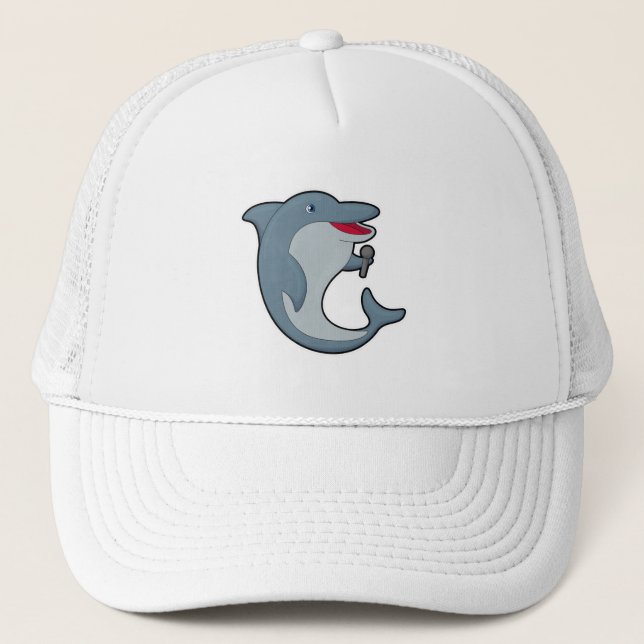 Casquette Dauphin à Singer avec Microphone (Devant)