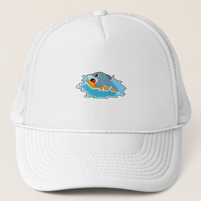 Casquette Dauphin au surf avec Surfboard (Devant)