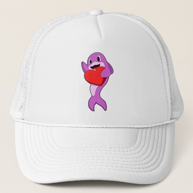 Casquette Dauphin avec coeur (Devant)