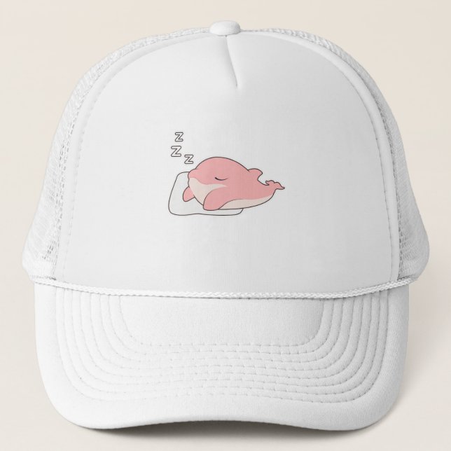 Casquette Dauphin dormant sur Coussin (Devant)