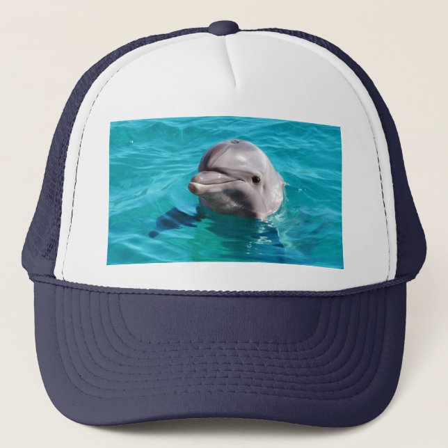 Casquette Dauphin en photo de l'eau bleue (Devant)