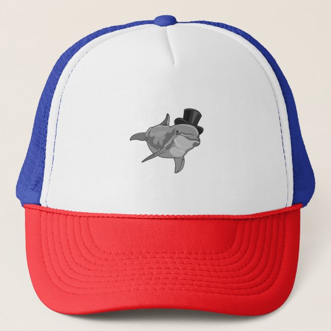 Casquette Dauphin en tant que Gentleman avec chapeau supérie (Devant)