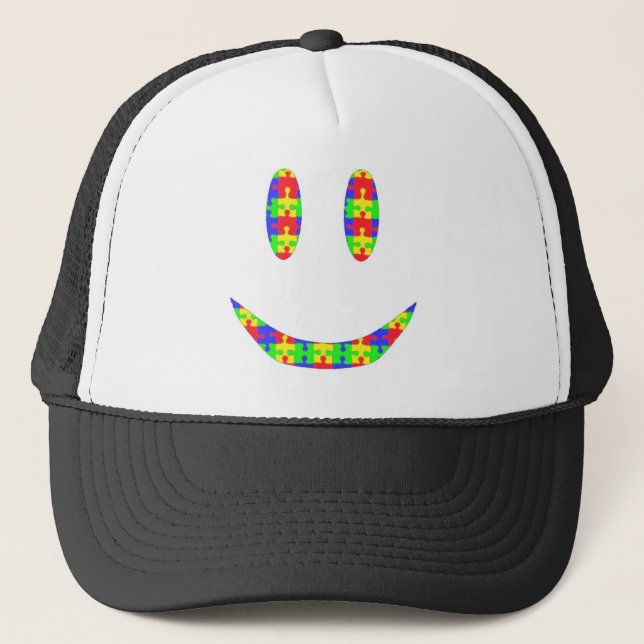 Casquette d'autisme de sourire (Devant)