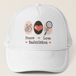 Casquette de badminton d'amour de paix