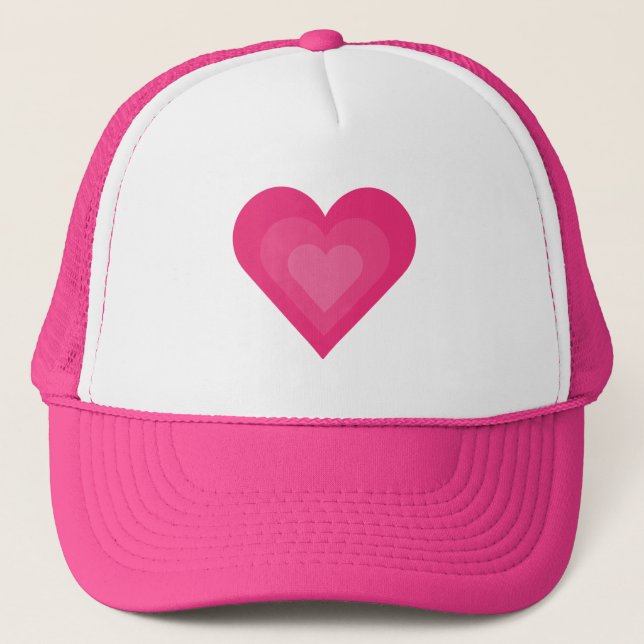 Casquette de baseball assez rose de coeurs de (Devant)