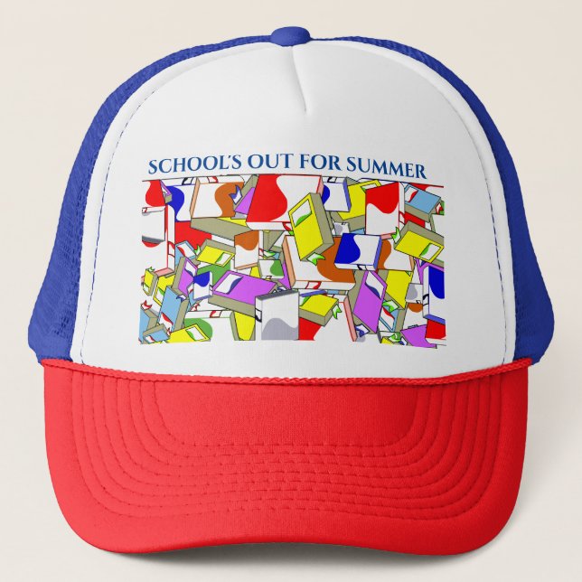 Casquette de baseball avec rouge, blanc et bleu. " (Devant)
