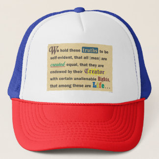 Casquette de baseball avec un message pro-vie.