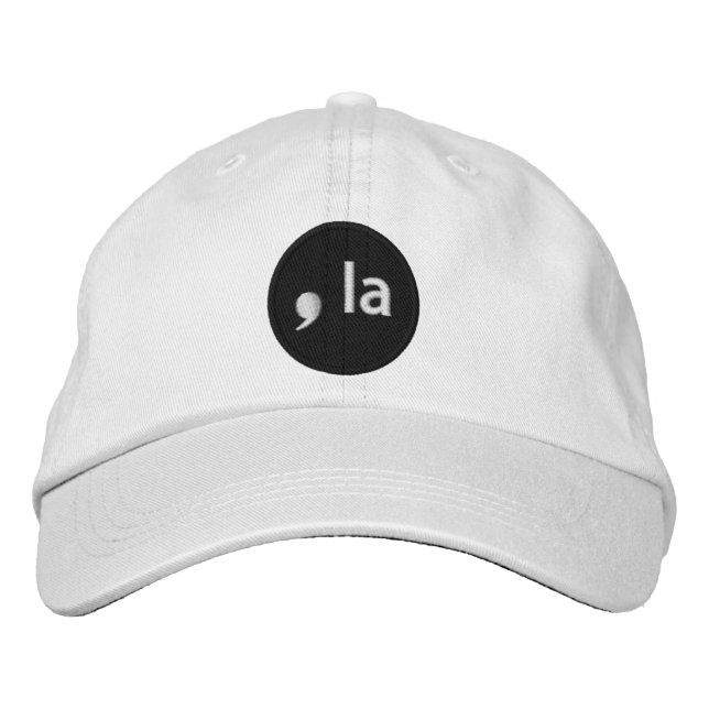Casquette de baseball blanche avec, logo de La (Devant)