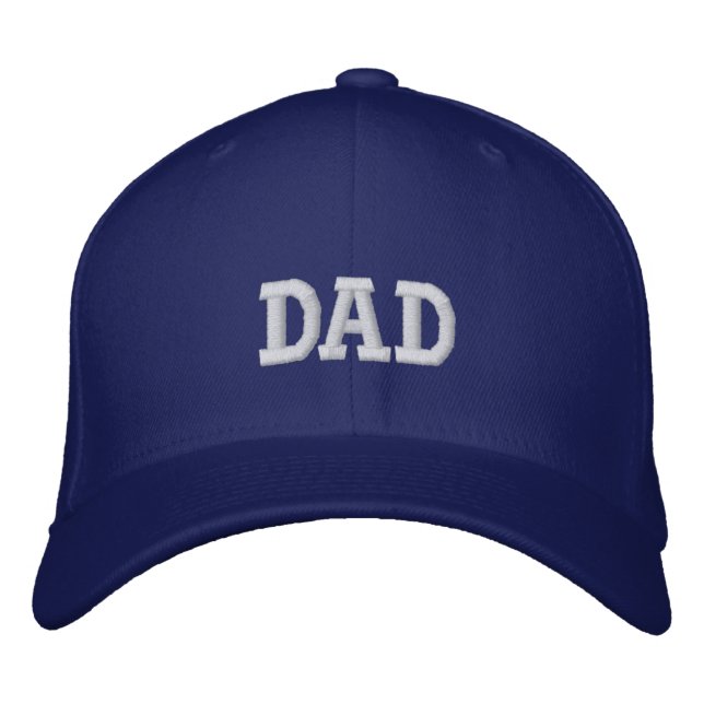 Casquette de baseball brodé de Blue Dad (Devant)