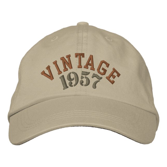 Casquette de baseball brodé de l'année vintage (Devant)