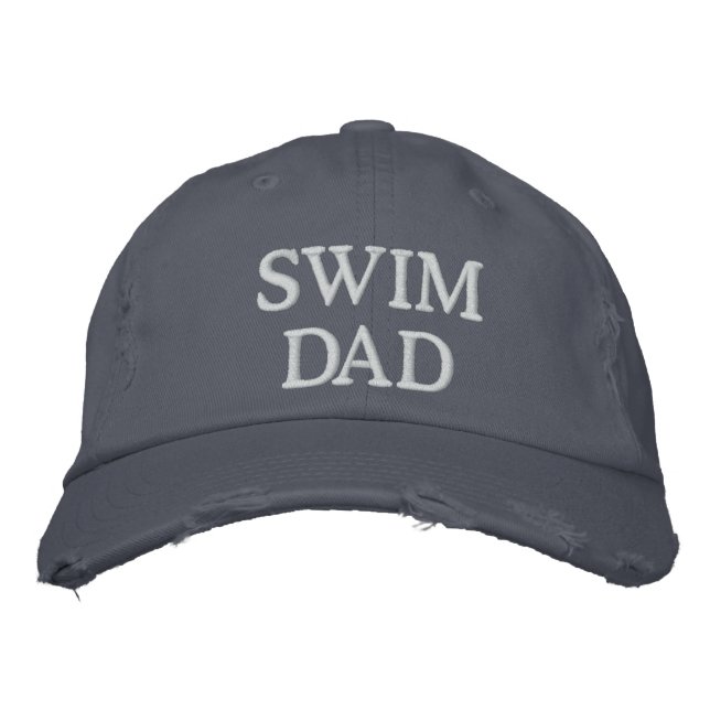 Casquette de baseball brodé de nage papa (Devant)