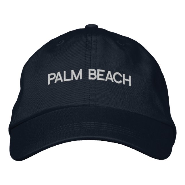 Casquette de baseball brodé de Palm Beach (Devant)