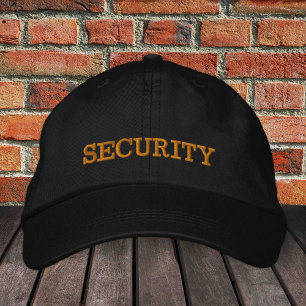 CASQUETTE de baseball brodé de sécurité or / noir