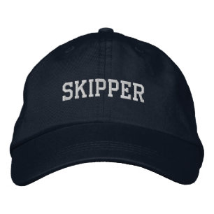 Casquette de baseball brodé de skipper / Casquette