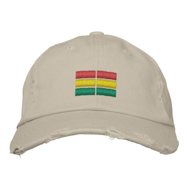 Casquette de baseball brodé du drapeau du Ghana (Devant)