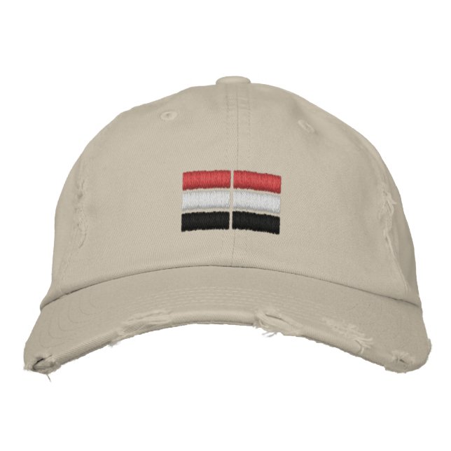 Casquette de baseball brodé du drapeau égyptien (Devant)